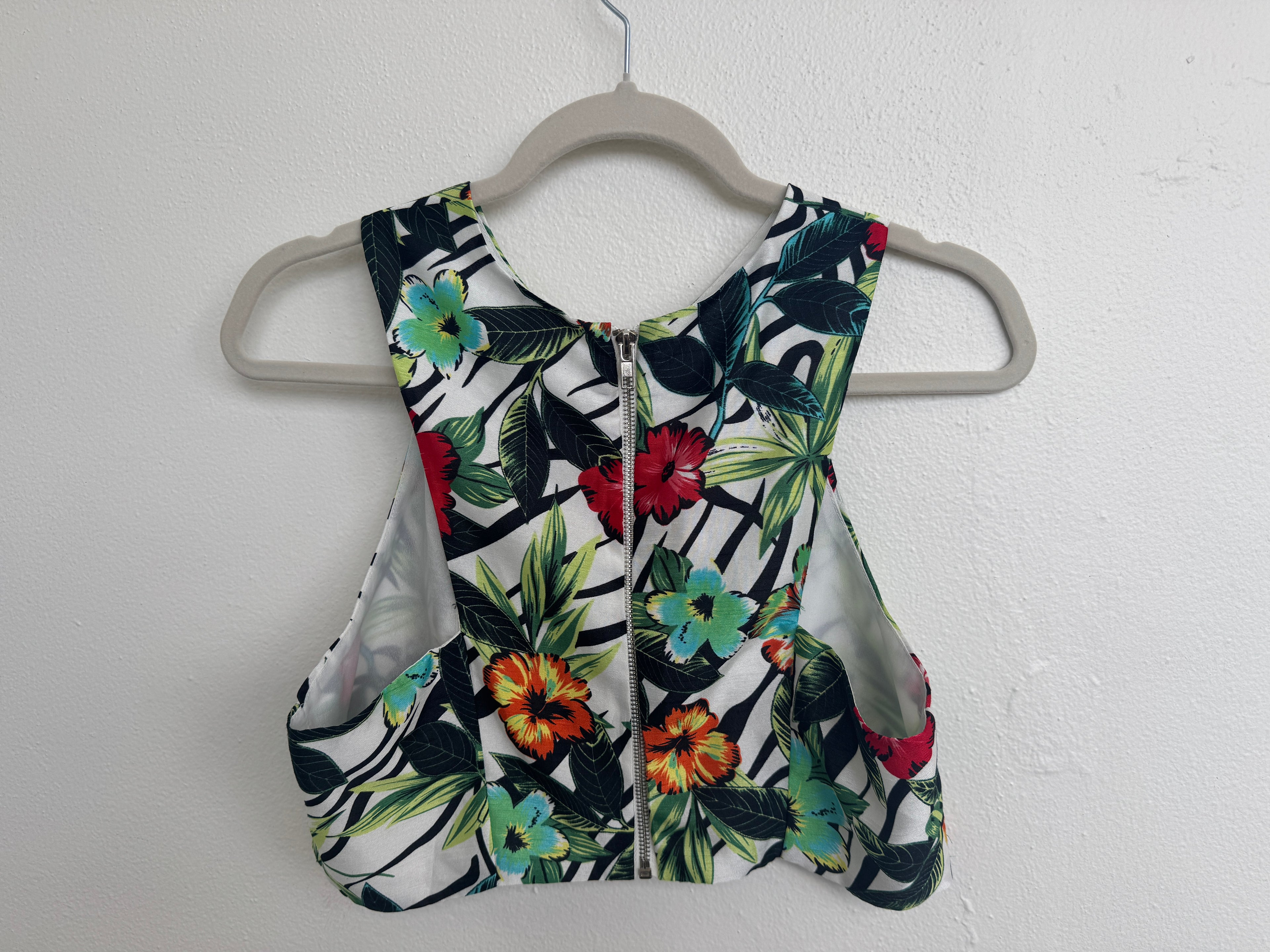 Tropical Vivid Crop Top by Funky Soul (Size M)