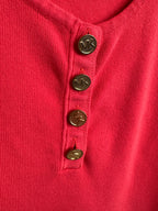 Gold Buttons Fitted Top by Michael Kors (Size M)
