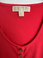 Gold Buttons Fitted Top by Michael Kors (Size M)