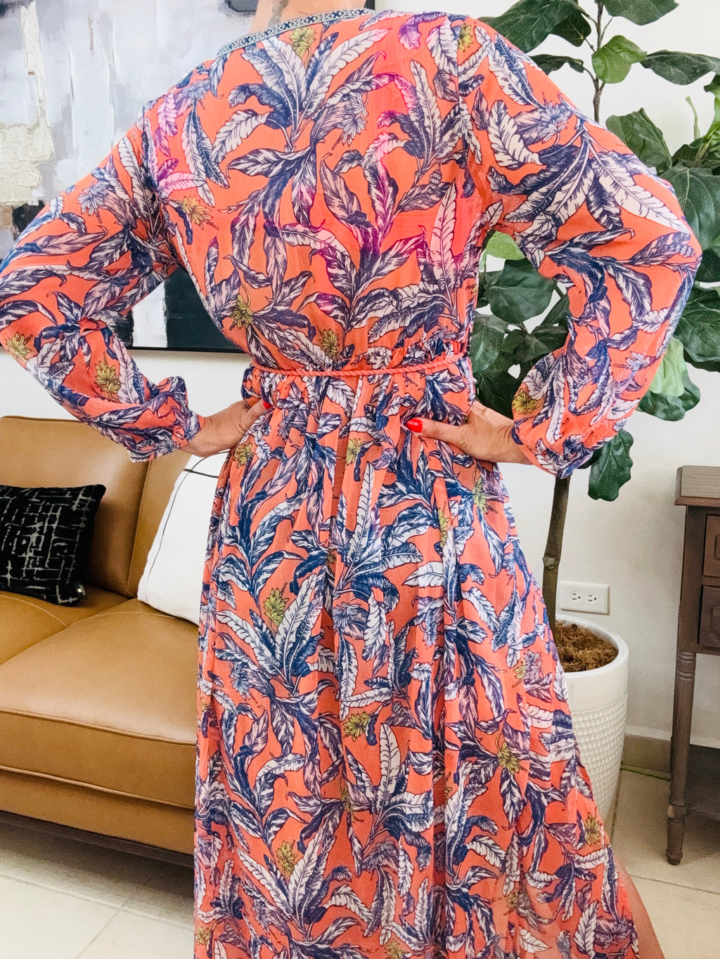 Coral Breeze Cover Up Maxi (Size M)