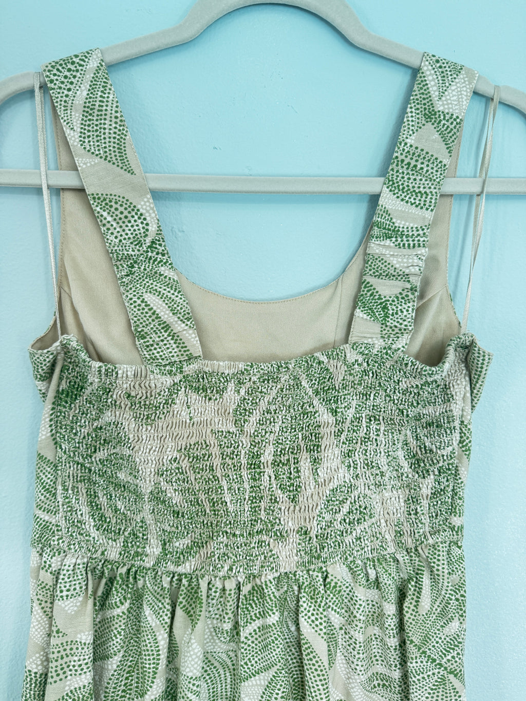 Tropical Short Sleeve Mini Dress (Size M)(Fits S too)