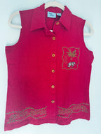 Sleeveless Blouse Vintage 1979 (Size S)