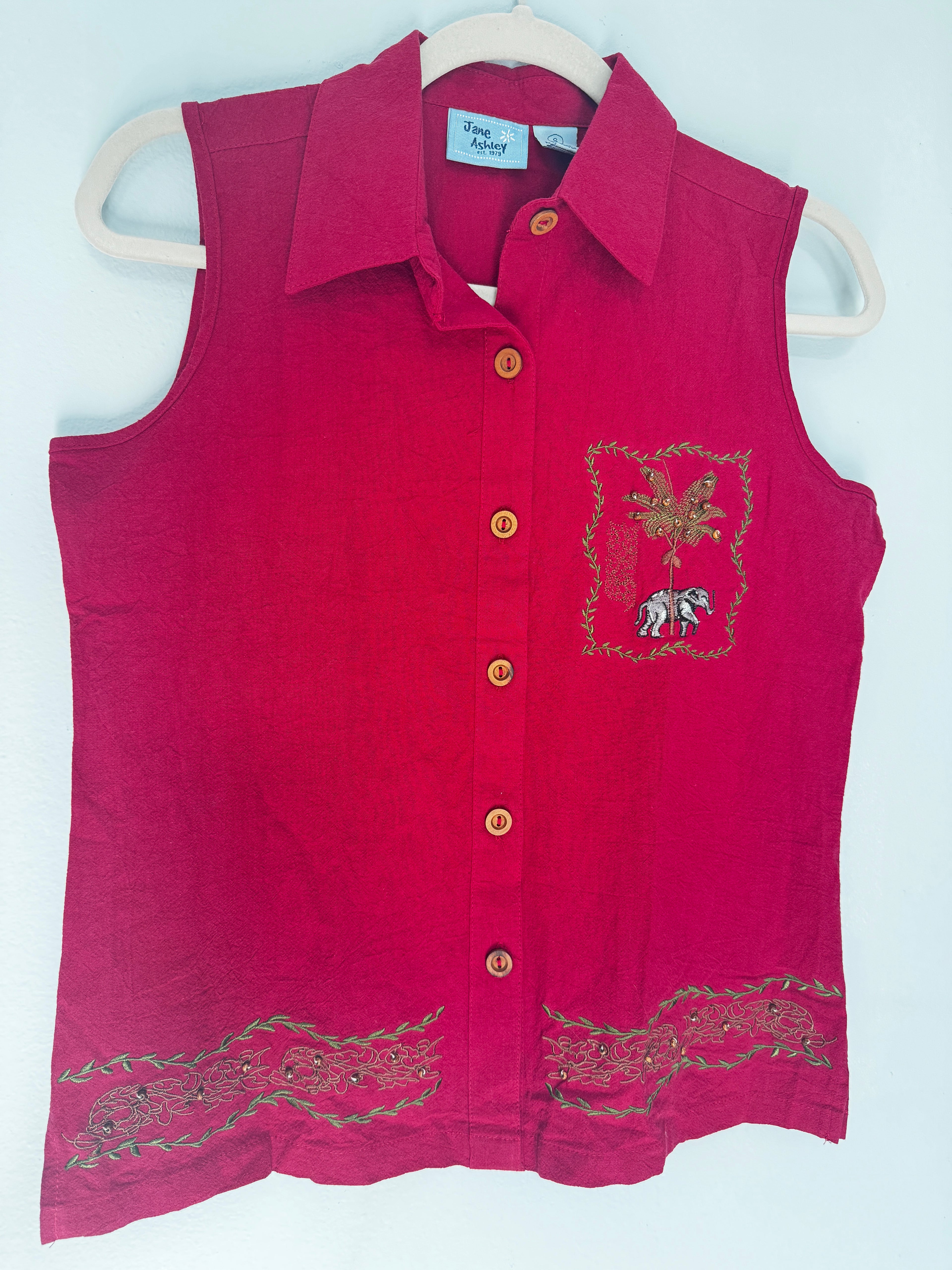 Sleeveless Blouse Vintage 1979 (Size S)
