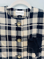 Plaid 90's Vintage Long Blazer (Size S)