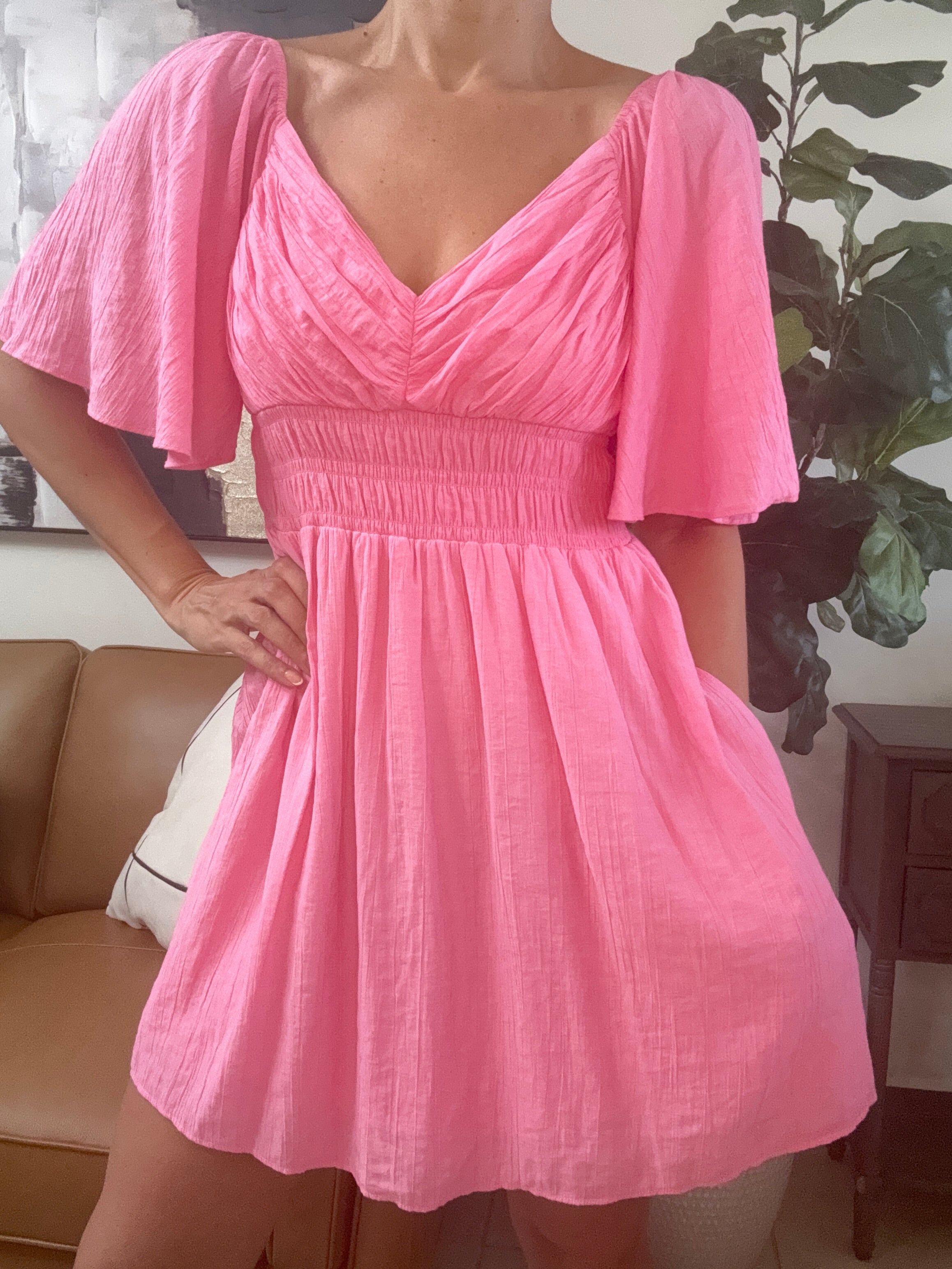 Flared sleeve mini dress by Abercrombie & Fitch (Size M)
