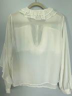 Romantic Ruffle Blouse (Size M)