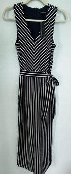 Banana Republic Navy Blue Jumpsuit with White Stripes – Size 6 (Small)