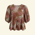 Peplum Tropical Blouse (Size S)