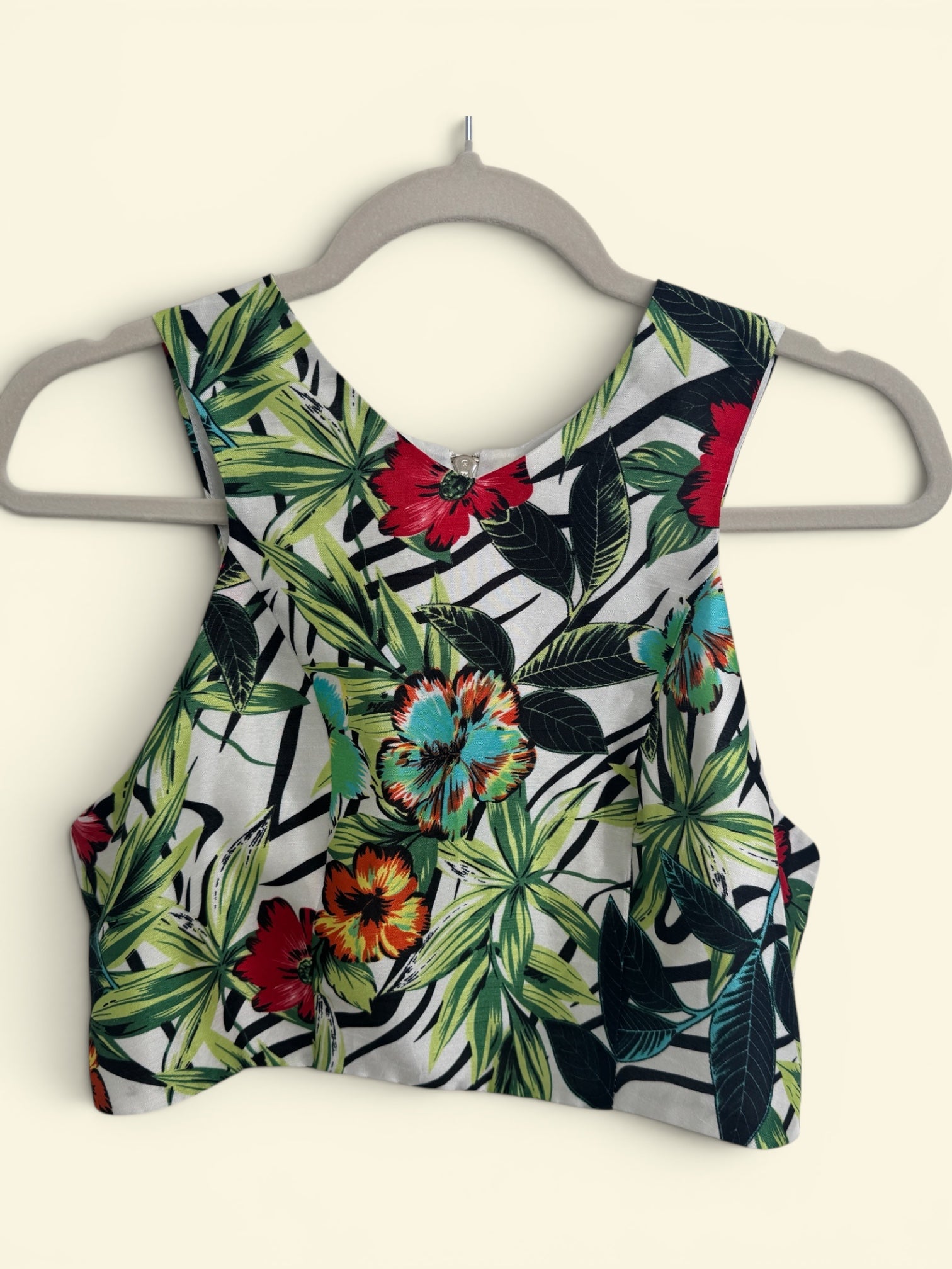 Tropical Vivid Crop Top by Funky Soul (Size M)