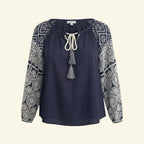 Boho Embroidered Sleeve Blouse (Size M)