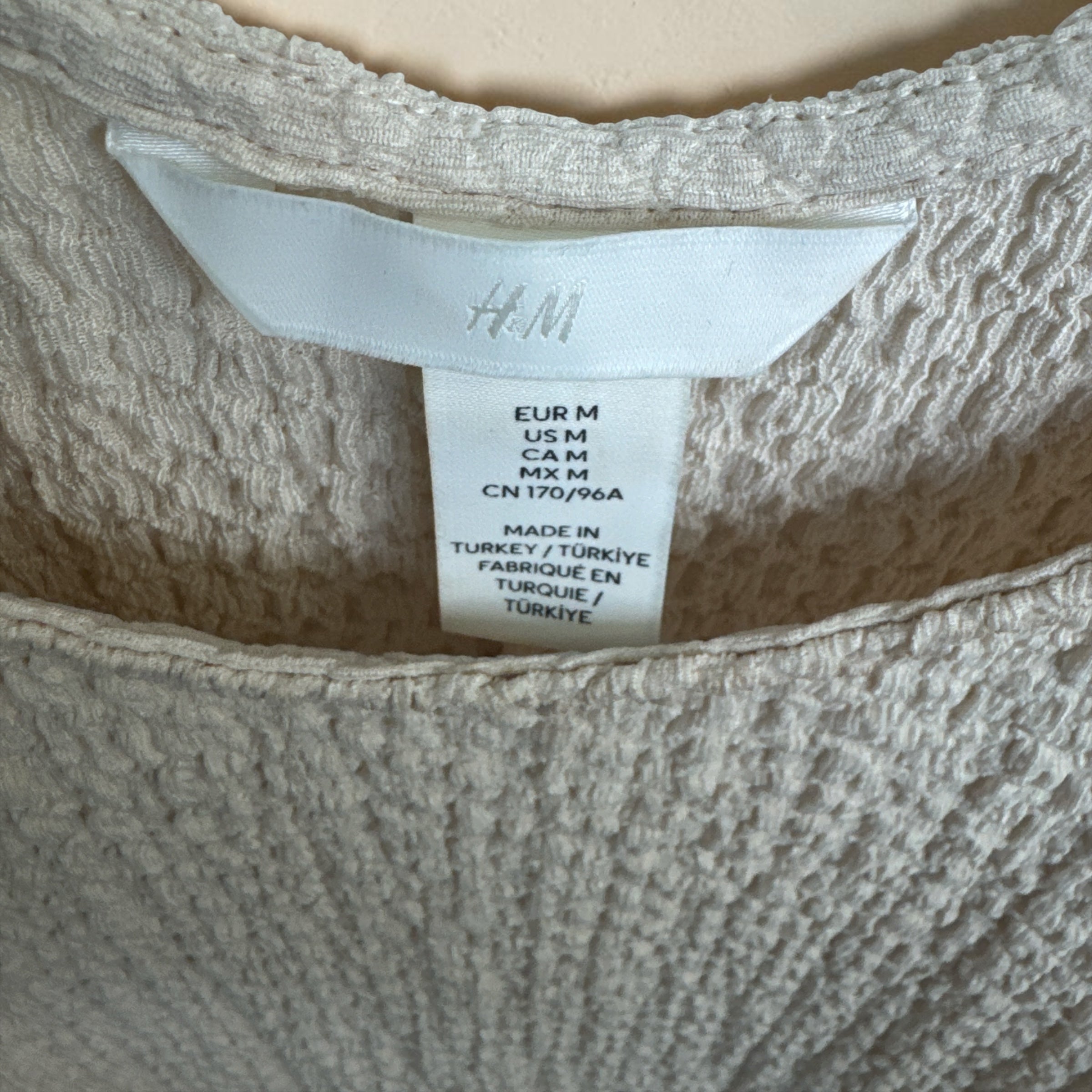Textured Maxi Slip Dress by H&M (Size M)(Fits S Too)