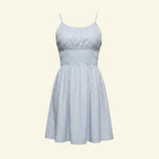 Blue Plaid 100% Cotton Dress (Size M)
