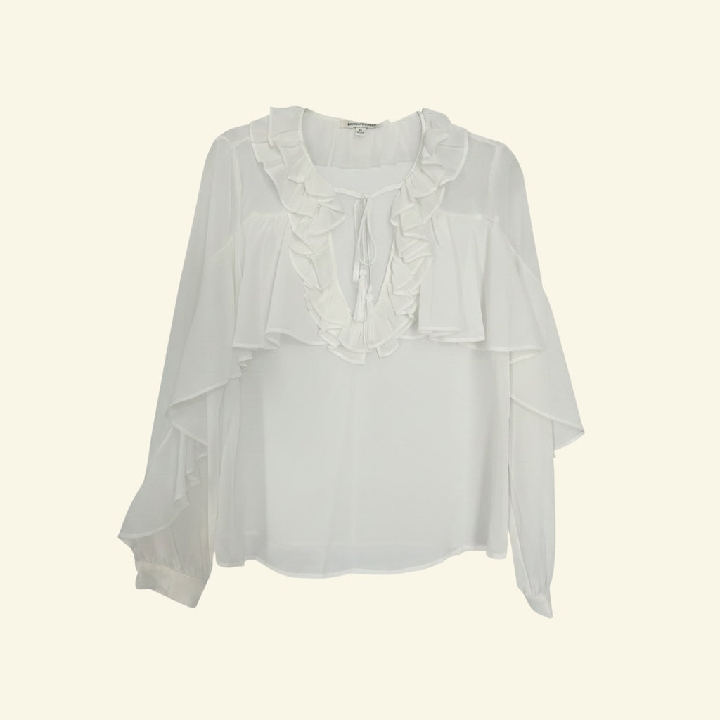 Romantic Ruffle Blouse (Size M)