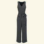 Banana Republic Navy Blue Jumpsuit with White Stripes – Size 6 (Small)