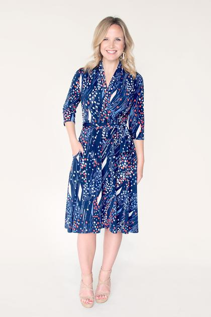 Stella Print Wrap Print Dress x Audrey Whitmore